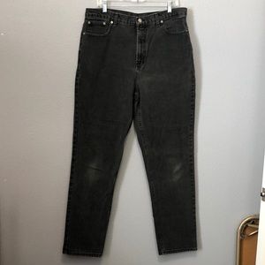Crossroads black jeans Women's 18 dark denim jean distressed knees EUC plus size
